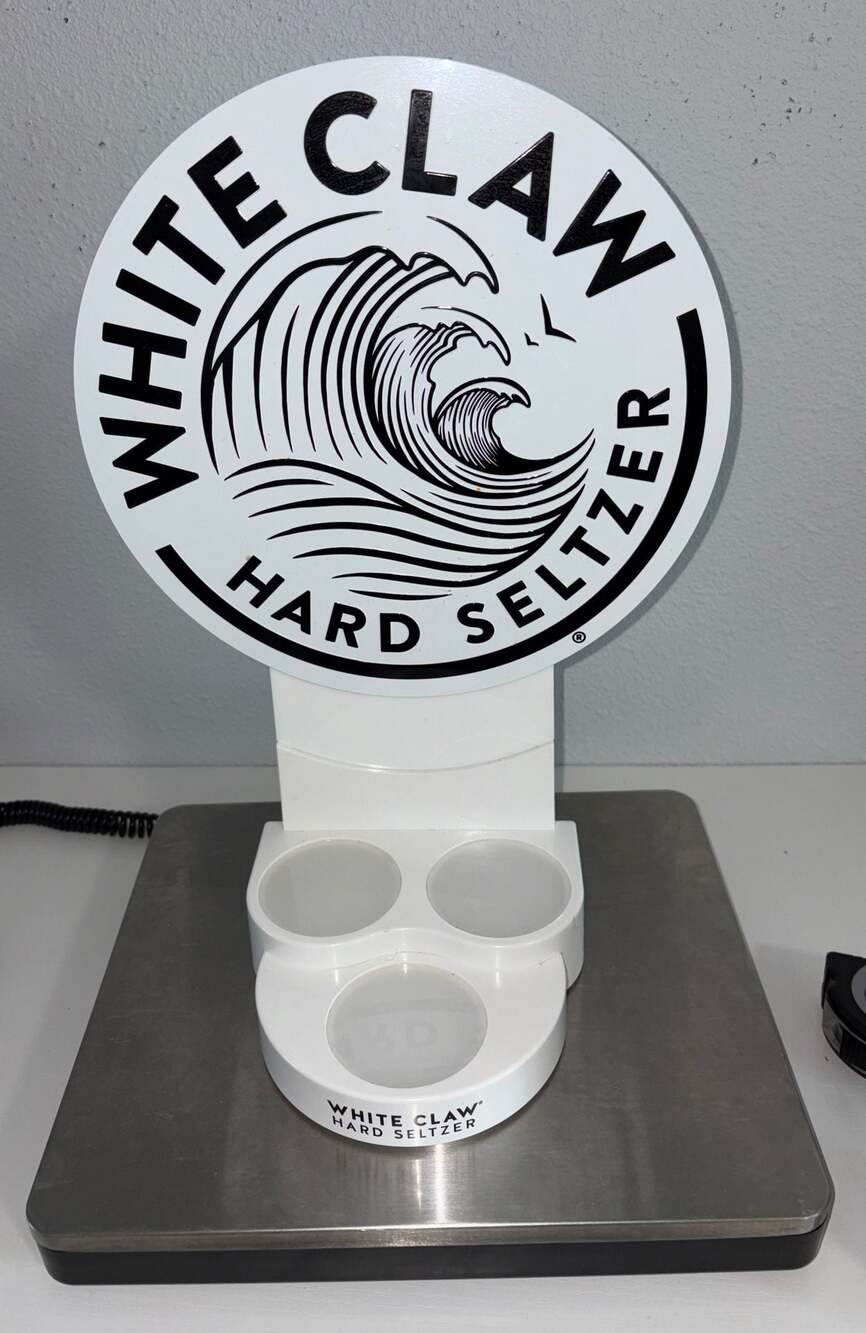 White Claw Hard Seltzer Promotional Countertop Back Bar Non-Illuminated Display